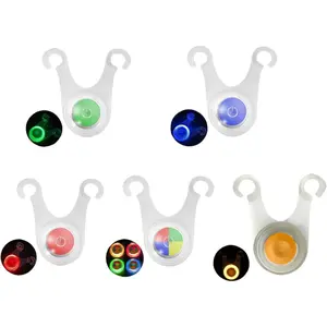 LED Camping String Lights, Multi-Color, Silicone, 5 Pack, 3 Modes, Hanging Hook Design, Waterproof, Battery-Powered, for Tent Rope, Campsite, Bike Safety Light