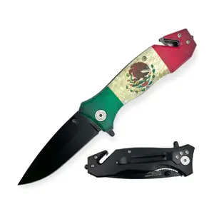 Mexican Flag Style Souvenir Folding Knife