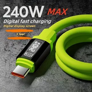 240W USB Type C Cable PD Fast Charging Phone Charger Data Cord For iPhone Samsung Xiaomi Huawei USB C to USB C Quick Charge Wire