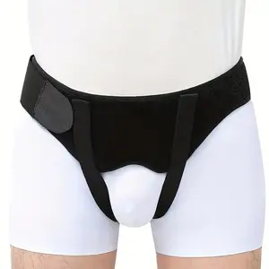 Hernia Support Belt, Inguinal Bilateral Compression Band, Breathable Adjustable, Suitable for Daily Home Commute Wear