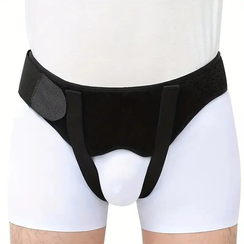 Hernia Support Belt, Inguinal Bilateral Compression Band, Breathable Adjustable Straps, Suitable for Daily Home Commute Wear
