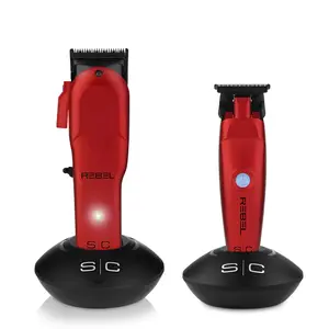 StyleCraft Super Torque Modular Rebel Clipper & Trimmer - Red (Combo) Adjustable Cordless