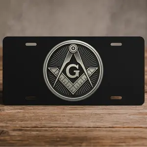 Masonic Vanity License Plate Freemason Car Tag Truck Accessories booster license Plate Heavy Equipment Gift for Him