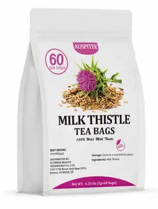 Milk Thistle Tea 60Bags Wild Milk Thistle Seeds No Additives & Caffeine Free Herbal Tea