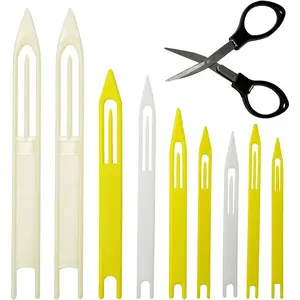 Fishing Net Repair  Kit: 9 count Fish Cast Net Shuttles for Weaving and Sewing