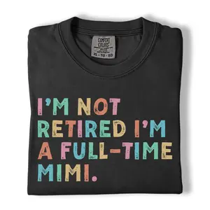 Comfort Colors Funny Mimi Shirt, Retro Color Typography Graphic Tee, Retirement Grandma T-Shirt, Mother’s Day Gift for Mimi & Grandkids