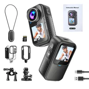 NUISK Compact  Mini Action Camera with Waterproof 30M Case Helmet Mount Magnetic DV for Bike Cycling Pet Vlogging Portable 5K Compact Photography Camera Gear Anti-Shake,Ideal Gift for Girls,Bodycam Camera,TikTokShopSpringGlowUp tiktokshopspringglowup summ