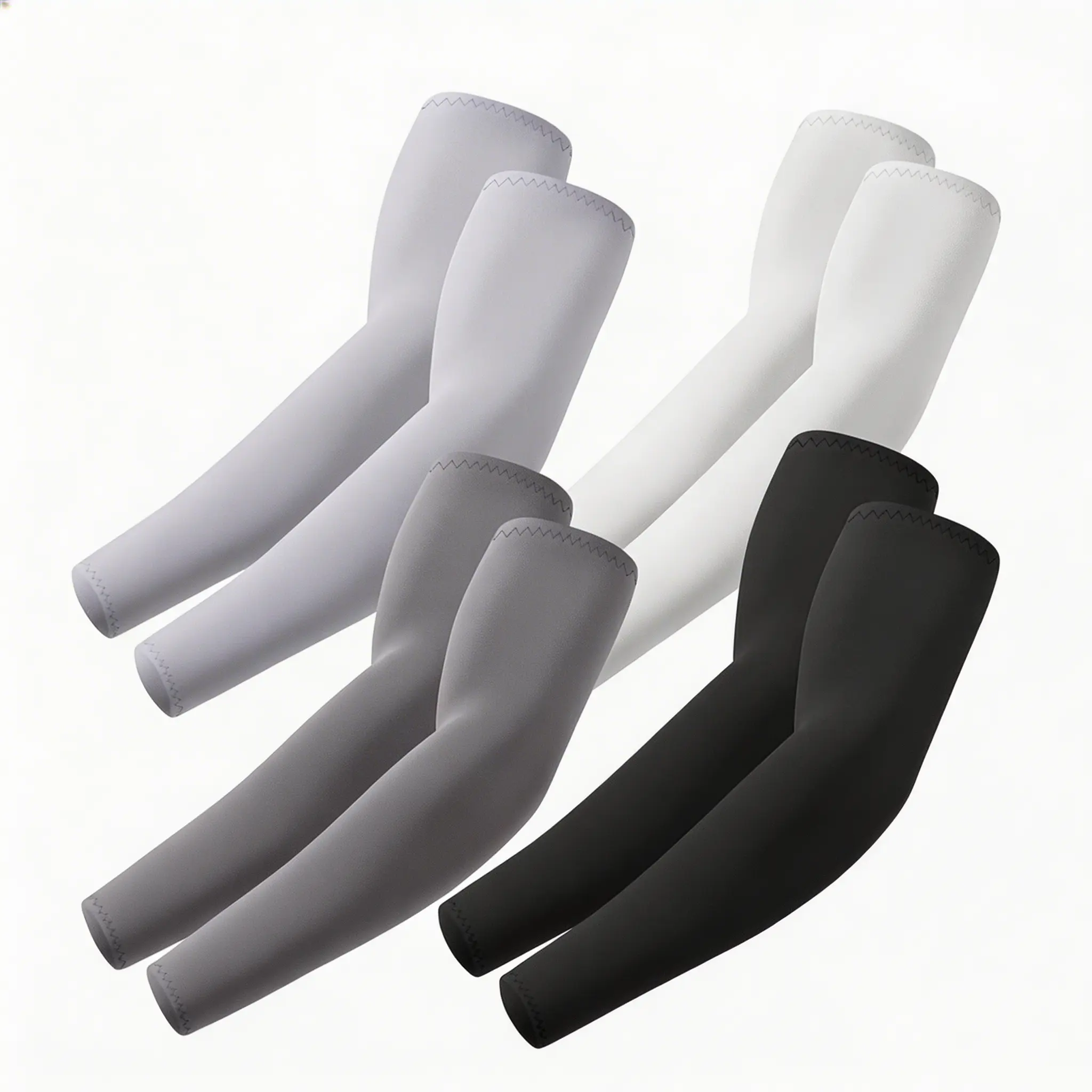 Unisex UV-protective arm sleeves, UPF 50+, compression cooling.