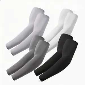Unisex UV-protective arm sleeves, UPF 50+, compression cooling.