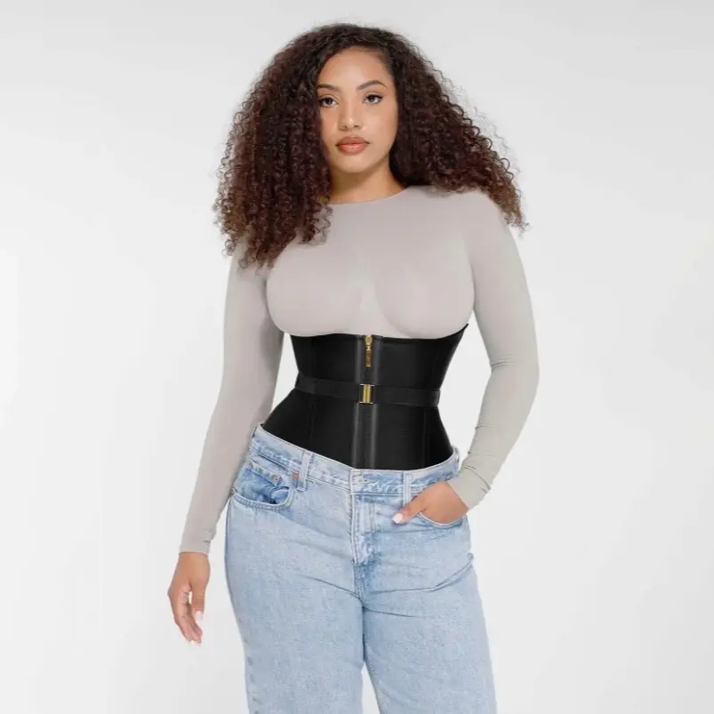 Adjustable Steel Bones Latex Lacing Tummy Trimmer Slimming Waist Trainer Corset Boded Shaper Girldles for Women Shapewear Womenswear Underwear Lady Fitness