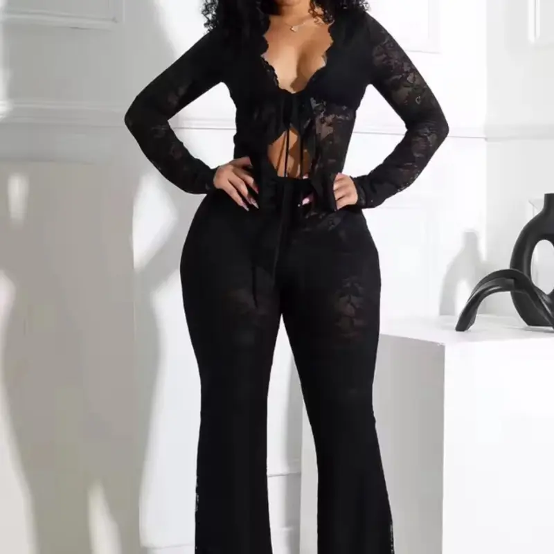 Uni-verS Laced 2 Piece, String Top, Laced bottoms Women’s wear Club Night