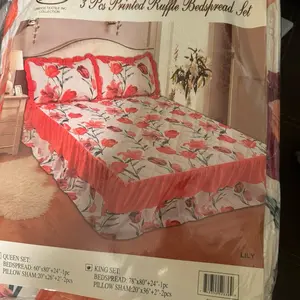 3pcs peintes riffle bedpread set