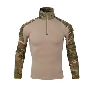 Tactical Military 1/4 Zip Men's Shirt - Long Sleeve with Pockets