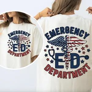 American Emergency Department Shirt, 4th of July Nurse Shirt, American Nurse Tee, Independence Day Tee, Nurse Gift, ED 4th Of July Shirt, Sweat Hoodie
