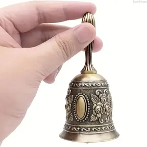 Brass Hand Bell, Traditional Call Bell for Weddings & Parties, Handheld Musical Instrument for Kids and Adults, Classic Spring Event Accessory