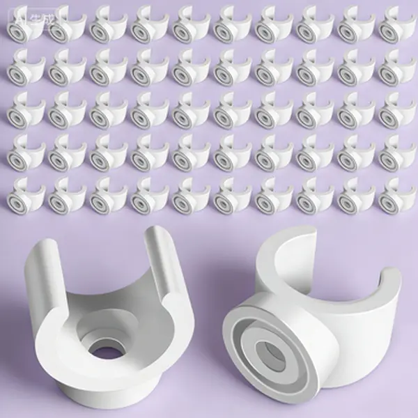 White Plastic U-Shaped Pipe Clamps, 50-Pack 1/2 Inch PEX Tubing Support, 16 mm PVC Water Pipe Hanger Clips, Reusable Pipe Holder Tools, Secure Fastening Installation