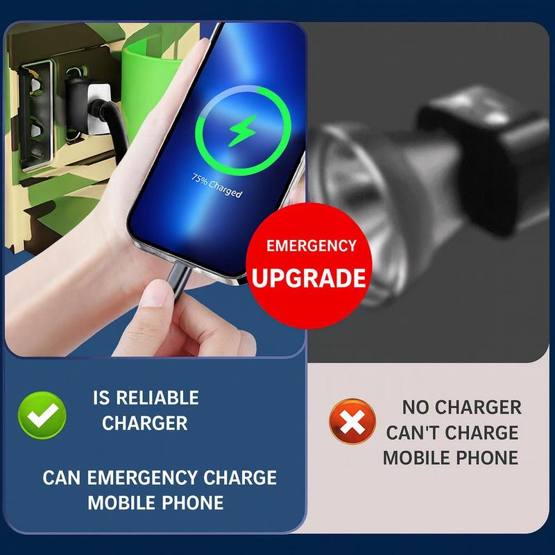 High-Intensity Smart Motion Sensor Spotlight - Adjustable brightness, real-time battery display, super bright light, perfect for night fishing & outdoor use, tripod mountable, waterproof & durable