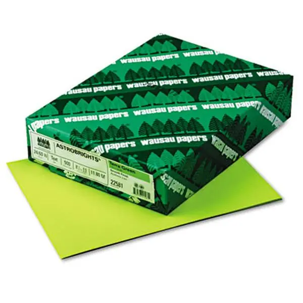 212 MAIN Astrobrights Colored Paper - 24lb, 8.5x11 Terra Green, 500 Colorful Sheets/Ream, Acid-Free Paper - Fade-Resistant, Ideal for Laser/Inkjet Printers, Announcements, Bulletins, Notices