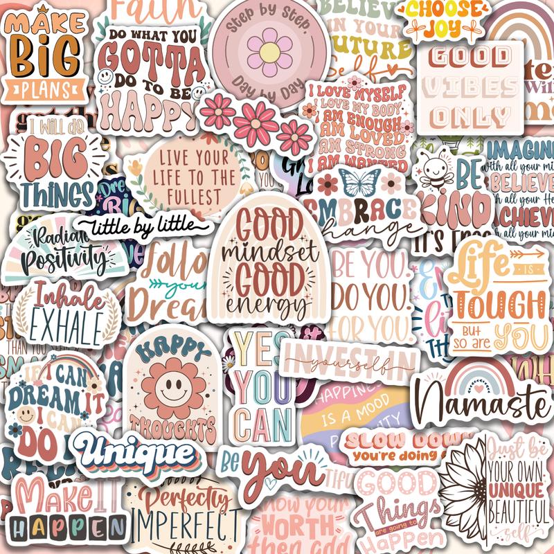 300PCS Motivational Stickers for Water Bottles Laptops, Inspirational ...