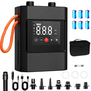 20PSI Electric High Pressure Paddle Board Pump, 12000mAh Dual-Stage Auto-Off, 12V DC Car Connector for Paddle Board Kayak Boat