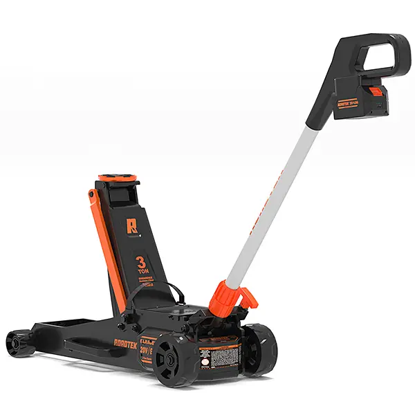 ROADTEK 3 Ton Electric Floor Jack, Low Profile Aluminum and Steel Jack for Quickly Car Lift, Hydraulic Service Jack, 6000 lbs Capacity. Lifting Range 3-3/4" to 20"