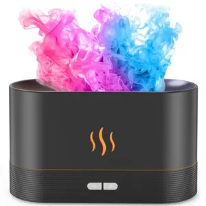 Noiseless Essential Oil Diffuser, 1 Count Colorful Flame Air Aroma Diffuser Humidifier with Automatic Shut-off Protection Function, Suitable for Home Office Yoga, Household Fragrance Aroma Humidifier, Air Revitalizer Humidifier