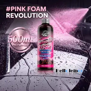【HELLO LEIBOO】High-Foaming PH-Neutral Car Soap - Perfect for Foam Cannons & Bucket Washes, Foam pre-wash solution softens dirt and dust on the car paint surface, Safe on All Vehicle Finishes - Pink