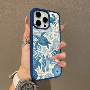 Trendy Magnetic Case for iPhone11/12/13/14/15/16/17/promax Ocean Explorer Blue MagSafe Ready, Ultra Thin & Shockproof | Cute Pick for Girls