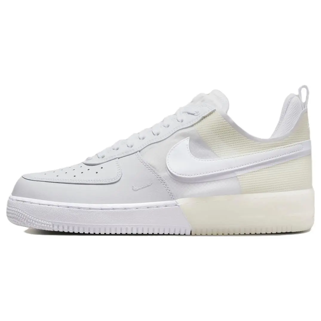 Nike Air Force 1 React Triple White Low Top Skate Shoes Unisex DM0573-100