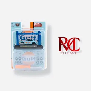 M2 Machines 1:64 Model-Kit 1971 Nissan Skyline 2000 GT-R GULF With 4 Post Lift and 2 Extra Set of Wheels – Blue