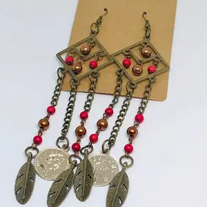 Boho tribal dangle earrings