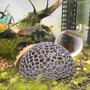 Hollow Small Fish Hideout Nest Black Shell Shrimp and Guppy Love Nest Fish Shrimp Crystal Breeding Aquarium Landscaping Artifact