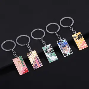 Anime Demon Slayer Necklace Tanjiro Nezuko Metal Keychain Pendant Charm, Anime Jewelry Gift for Fans, Unique Accessory for Daily Wear Collectible, Keychain Surprise Collectibles