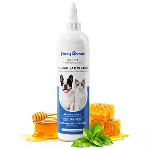 Itch Relief Ear Cleaner for Dogs & Cats Natural Gentle Formula with Manuka Honey & Green Tea - Triple Botanical Wash for Infection & Yeast Prevention, PH Balanced No-Sting 8.45 oz