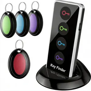 Key Finder with Sound, Remote Finder with LED Light | 131 Foot RC Ranging Key Finder with Noise, Find My Key Device with 4 Remote Control Tags | Key Tracker, Keychain Key Finder