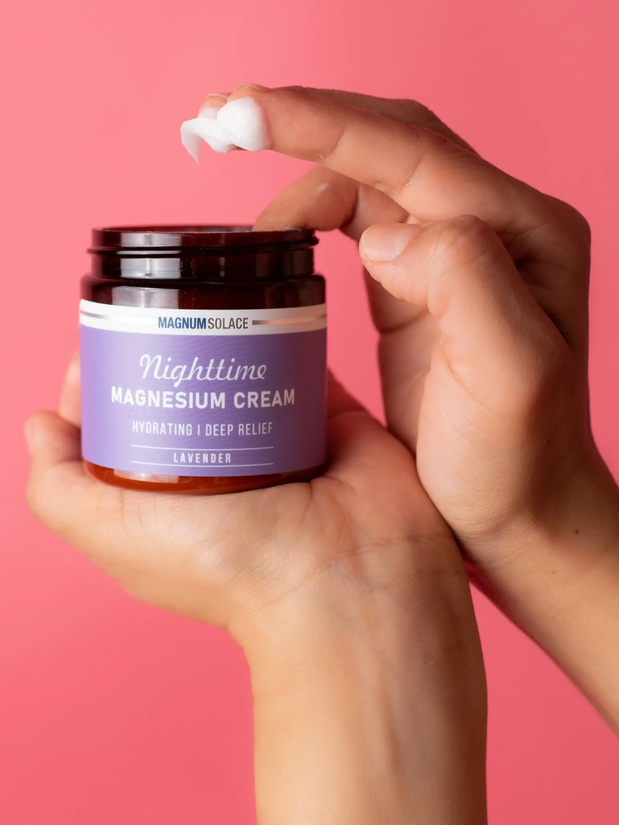 Magnum Solace Nighttime Magnesium Cream - Hydrating Lotion for Daily Comfort - Body Care, Skincare & Cosmetic Use