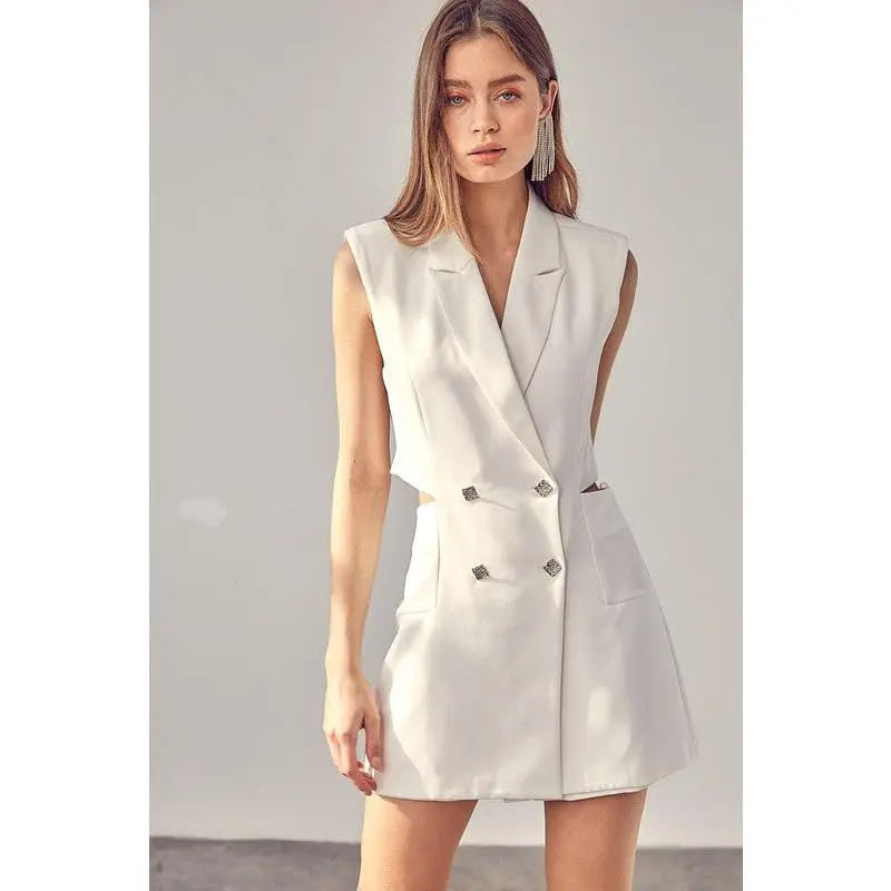 Blazer Button Romper