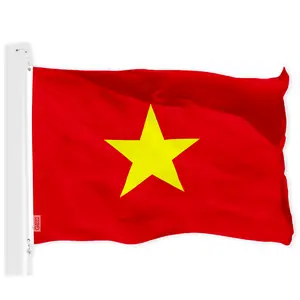 G128 Vietnam Vietnamese Flag | 3x5 Ft | Printed 150D Polyester - Indoor/Outdoor, Vibrant Colors, Brass Grommets, Quality Polyester, Much Thicker More Durable Than 100D 75D Polyester