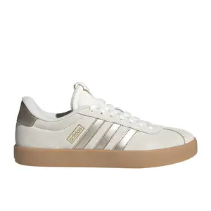 adidas Womens Vl Court 3.0 Lace Up Sneakers Shoes Casual - Off White