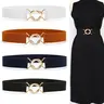 4PCS Women Skinny Elastic Waist Belt Stretchy Thin Belt for Dress Jeans