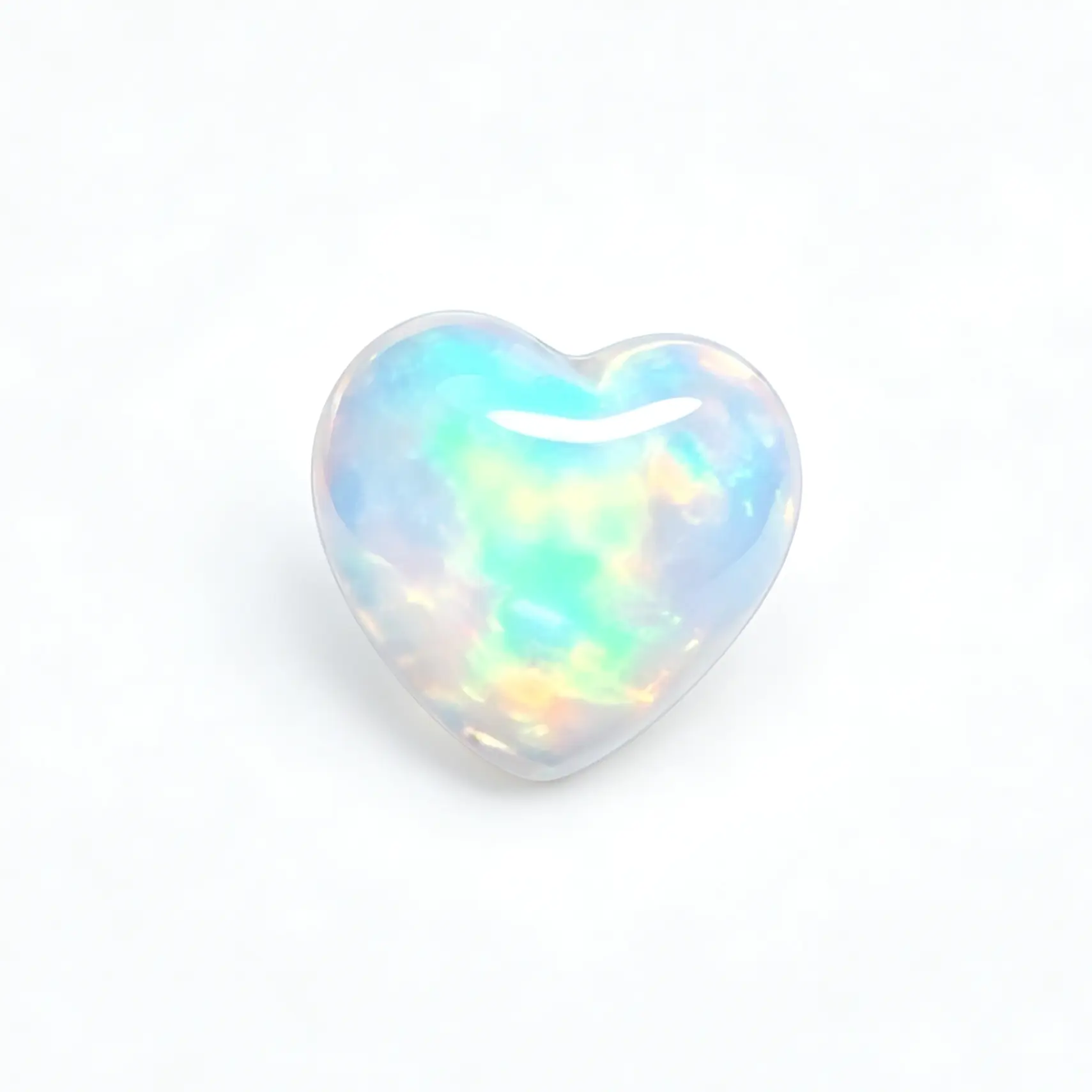Natural Heart Cut Opal With Certificate