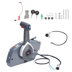 Boat Throttle Control System, 5006180 Side-Mounted Outboard Remote Control Box For Evinrude And Johnson Engines, Marine Engine Control Box With Power Trim Switch, Lanyard And Installation Hardware