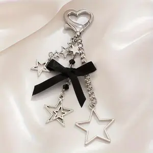 Cute Star & Bowknot Design Phone Chain, Fashionable Phone Lanyard, Phone Charm, Phone Decoration Accessories for Women & Girls, Mobile Phone Decoration Accessories