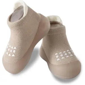 Unisex 6-9 Months Soft Knit Baby Sock Shoes, Soft Rubber Sole Non-Slip Toddler Walking Shoes for Boys and Girls, Knit Shoe