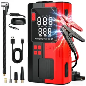 2-in-1 Car Jump Starter & Air Compressor, Portable Multifunctional Onboard Design, Emergency Start & Tire Inflation With Smart Safety Protection, For Car Owners & Self-Driving Fans, Ideal For Roadside Breakdown, Long Trip & Daily Car Emergency