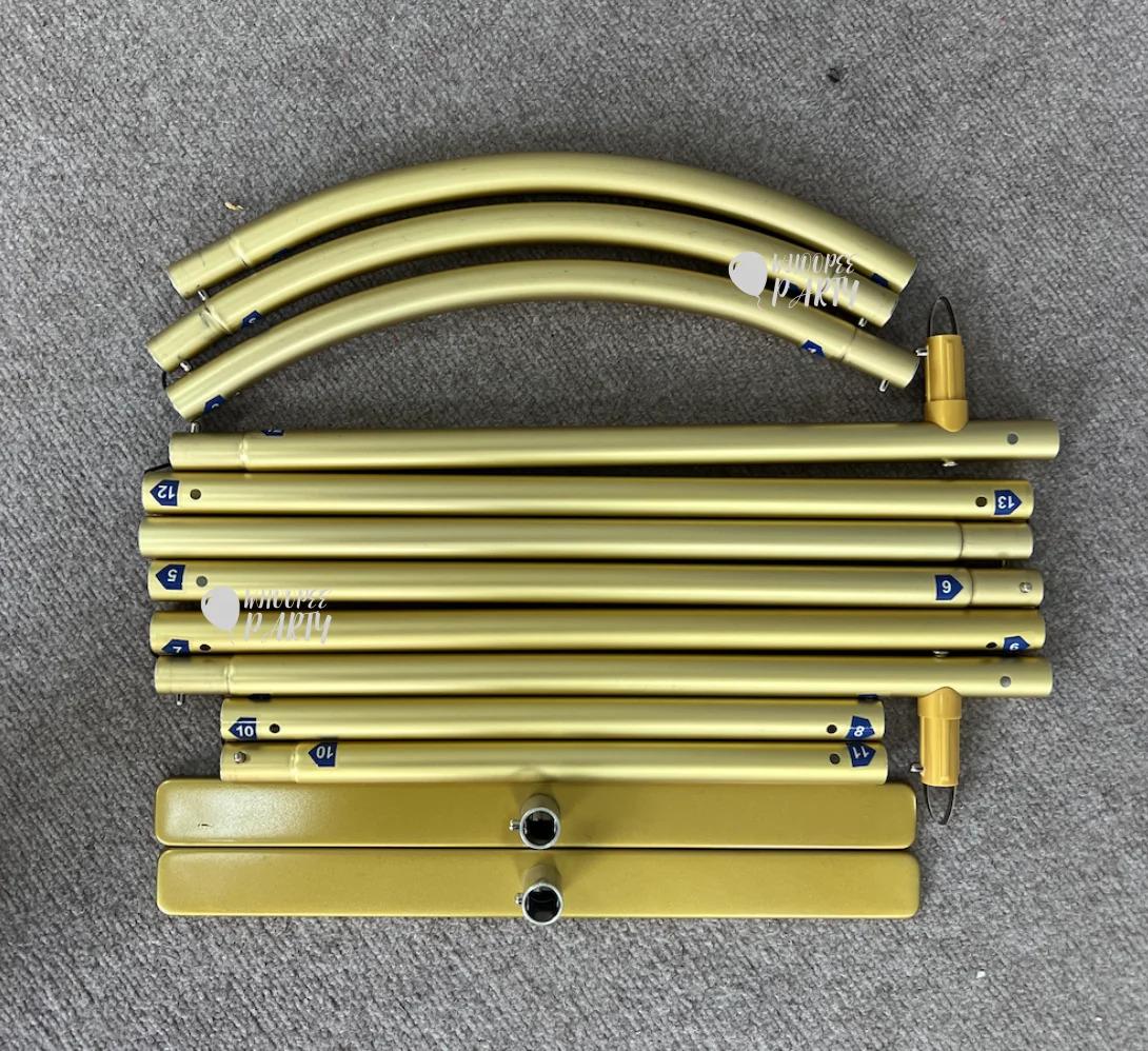 Aluminum Alloy Balloon Flower Gold Arch Backdrop Stand for  Wedding Birthday Baby Shower