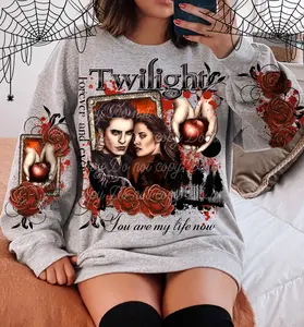 EDWARD  CULLEN AND BELLA SWAN Graphic T-Shirt  or crewneck or hoodie-  VAMPIRE MOVIE Comfort Colors  Womenswear Sweatshirts Casual Long Sleeve