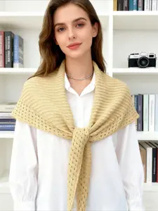 1Pc Korean version fashionable hollow triangle scarf women's autumn and winter shawl scarf stacked wear