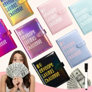 100 days Money Saving Challenge,  Easy and Fun Way to Save $5,050, Savings Challenges Budget Book Binder with Cash Envelopes