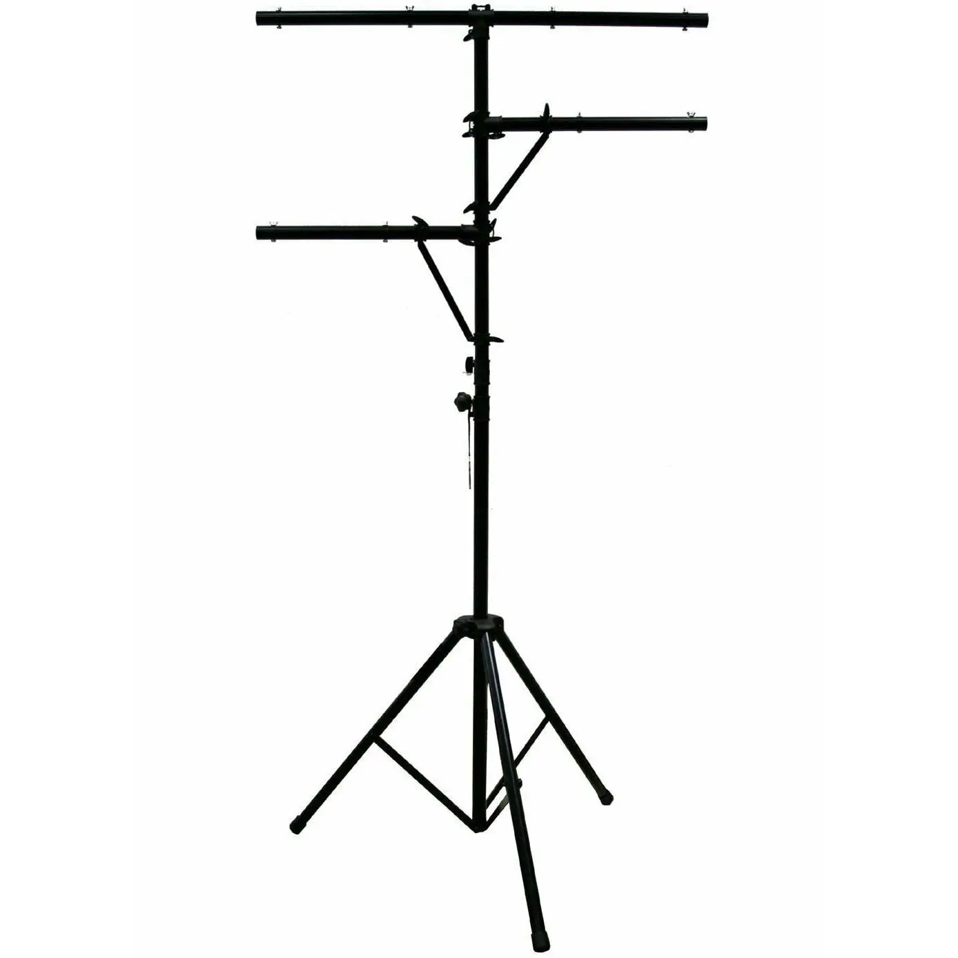 Mr DJ LS-300 Heavy Duty DJ Light Stand w/ Two Fixture Arms & T-Bar